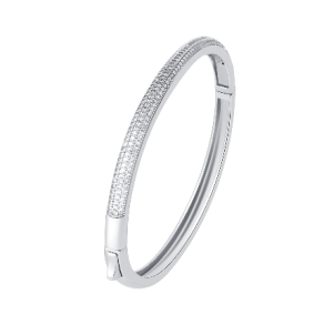 Classic Sparkling Bangle, cubic zirconia with Silver, gift