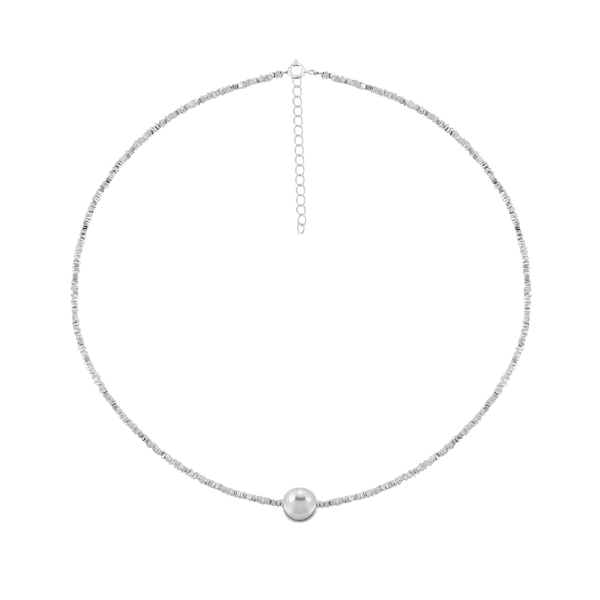 Sparkling Silver Flakes Necklace