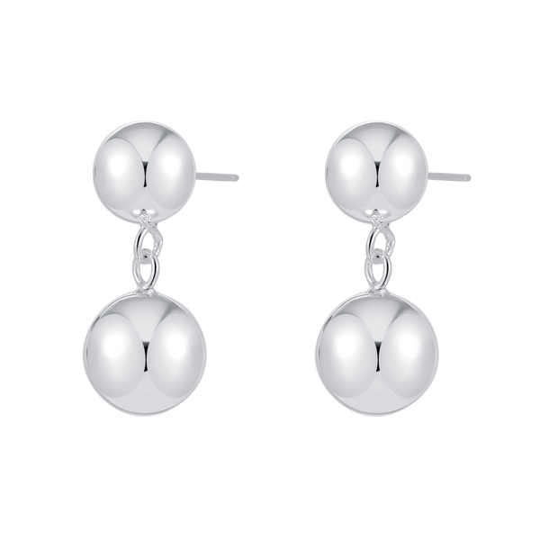 Double Ball Dangle Earrings